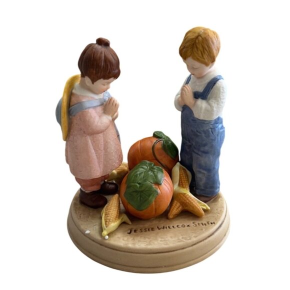 1986 Jessie Willcox Smith "Giving Thanks" Fall Decor Figurine Holiday - Picture 1 of 6